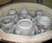 pots in kiln